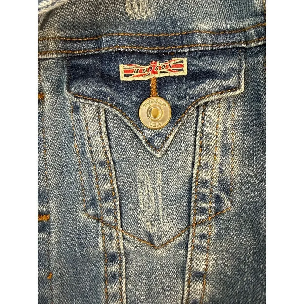 Hudson Girls Size 5 Blue Denim Trucker Jean Jacket